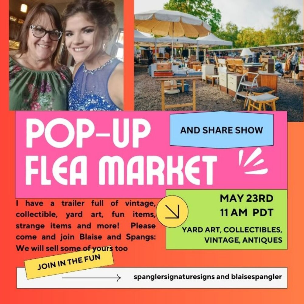 Flea Market Finds and share show    yard art, vintage, antiques and collectibles
